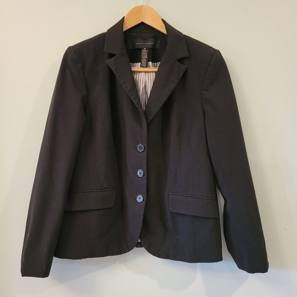 Apostrophe Womens Black Blazer Size 14